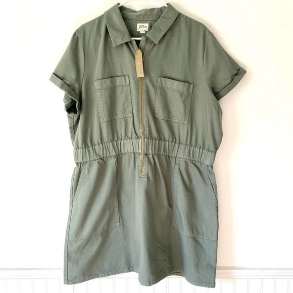 J.Crew Zip Front Chino Dress - Picture 2 of 8
